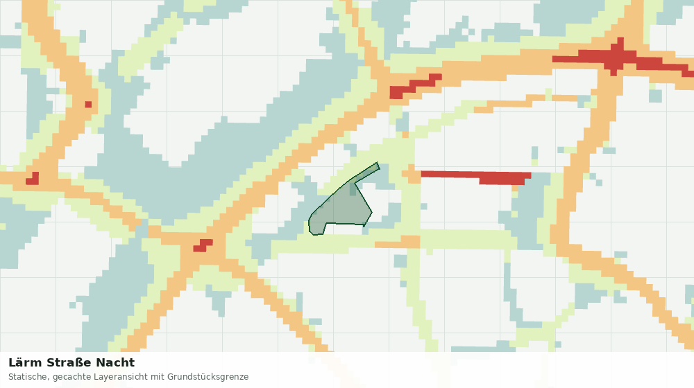 Statische Kartenansicht: Lärm Straße Nacht