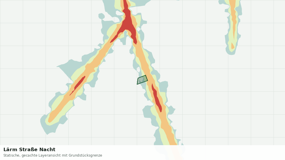 Statische Kartenansicht: Lärm Straße Nacht