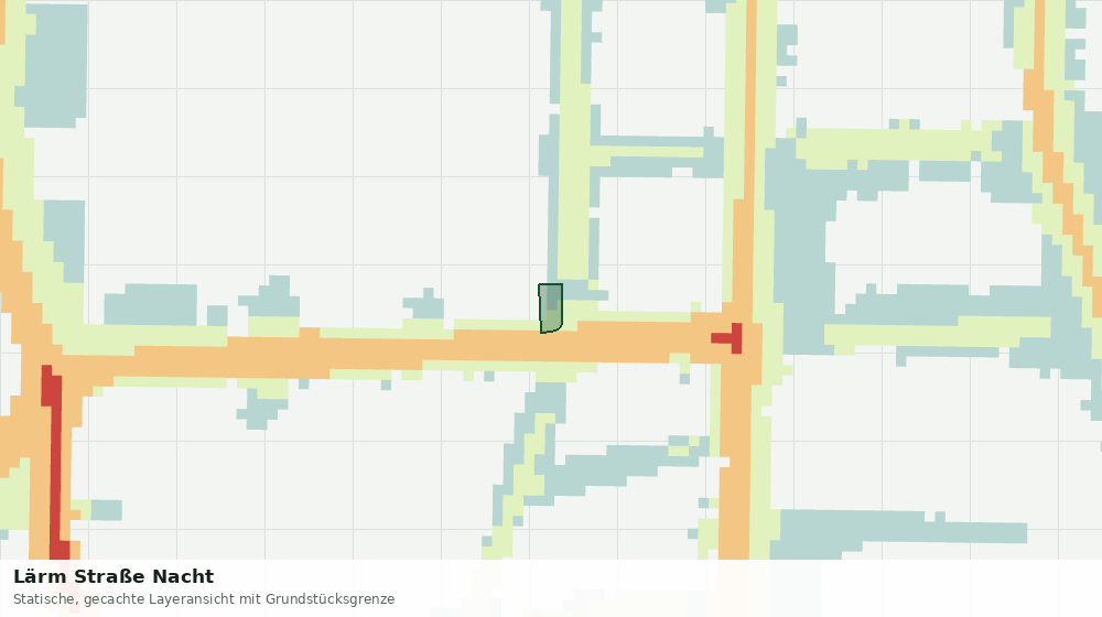 Statische Kartenansicht: Lärm Straße Nacht