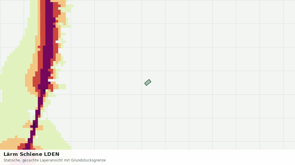 Statische Kartenansicht: Lärm Schiene LDEN