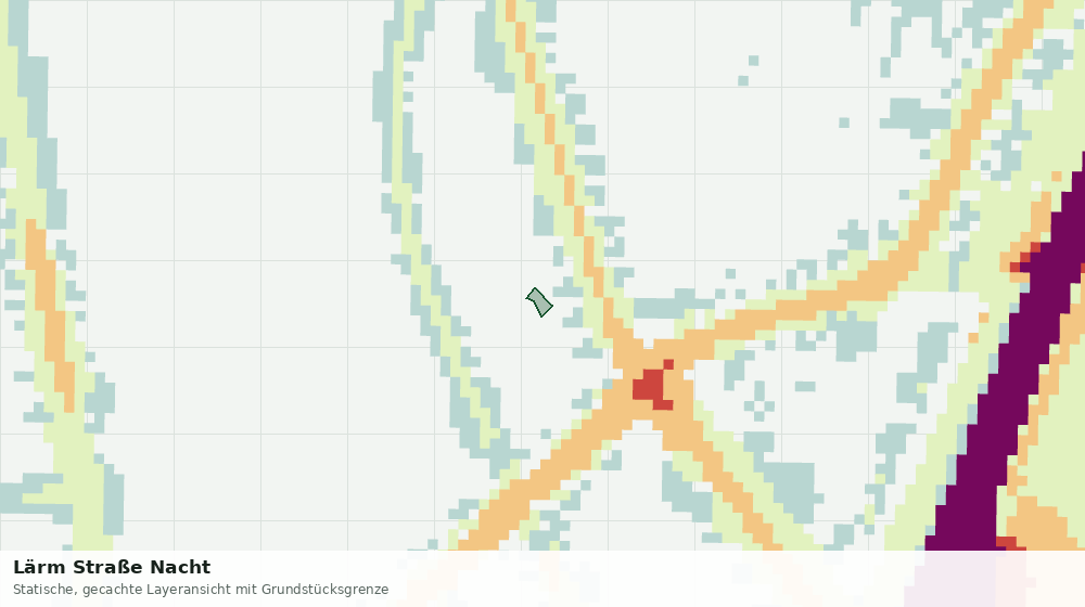 Statische Kartenansicht: Lärm Straße Nacht