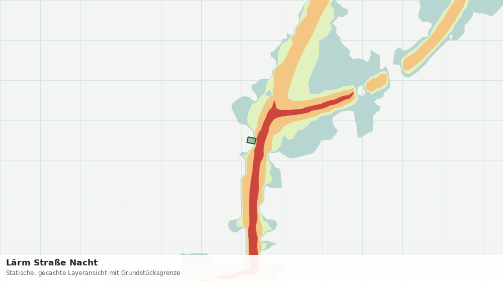 Statische Kartenansicht: Lärm Straße Nacht