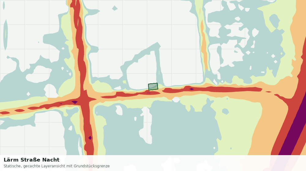 Statische Kartenansicht: Lärm Straße Nacht