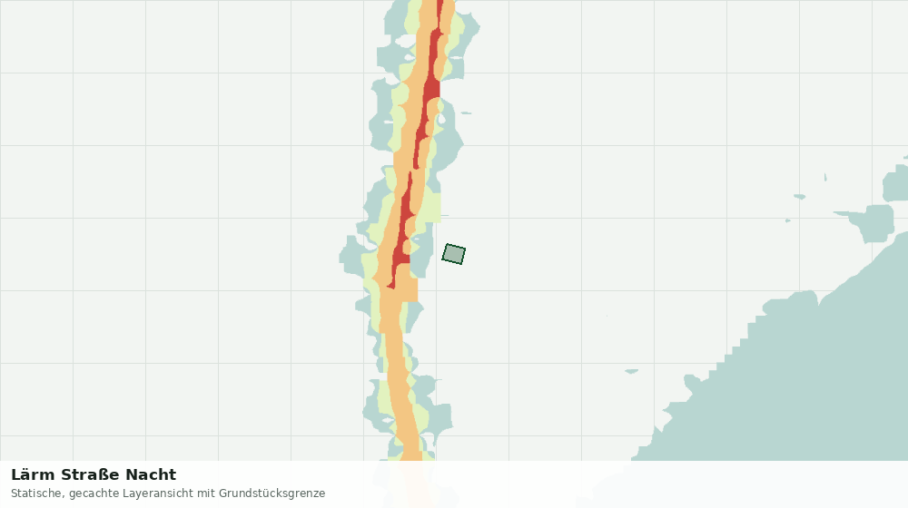 Statische Kartenansicht: Lärm Straße Nacht