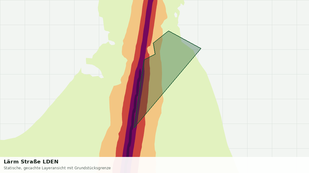 Statische Kartenansicht: Lärm Straße LDEN
