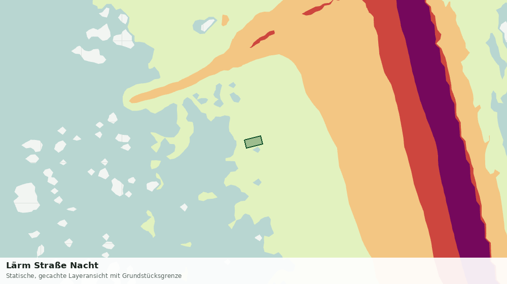 Statische Kartenansicht: Lärm Straße Nacht
