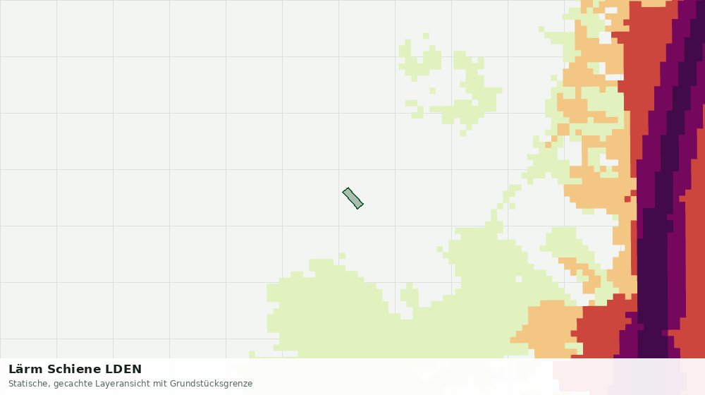 Statische Kartenansicht: Lärm Schiene LDEN
