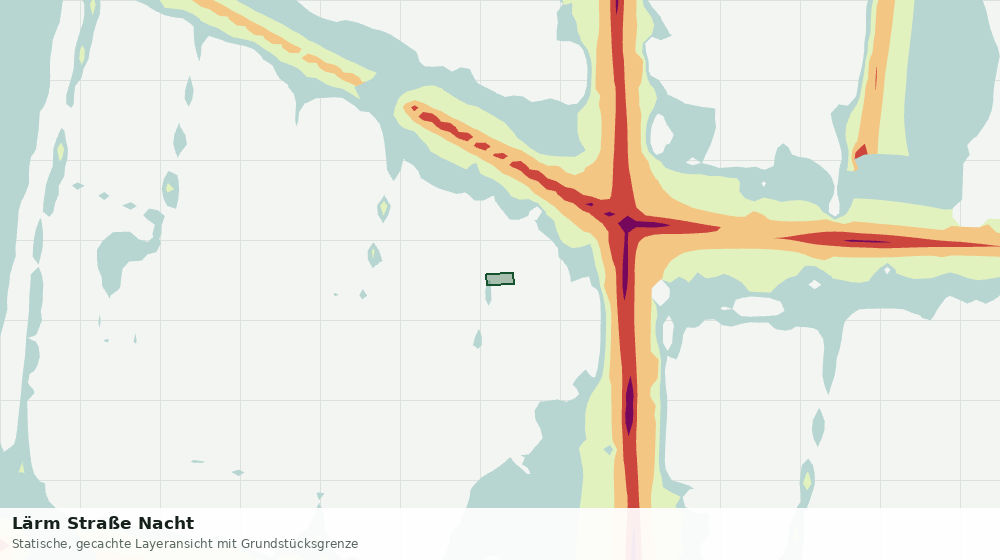 Statische Kartenansicht: Lärm Straße Nacht