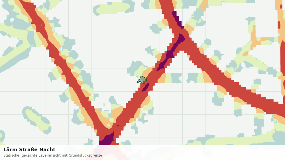 Statische Kartenansicht: Lärm Straße Nacht