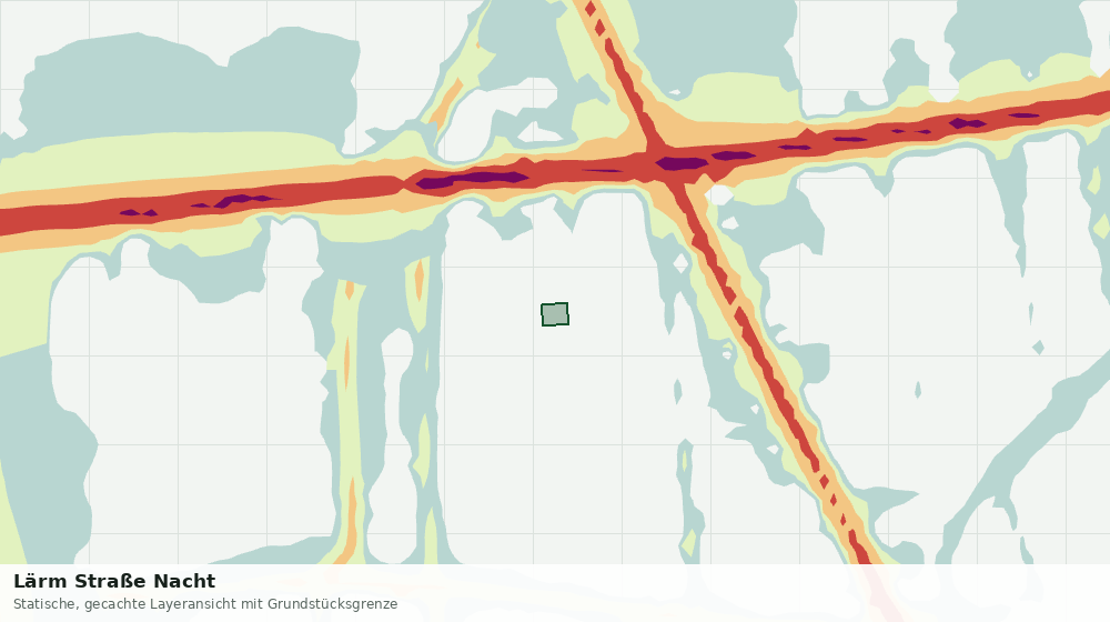 Statische Kartenansicht: Lärm Straße Nacht