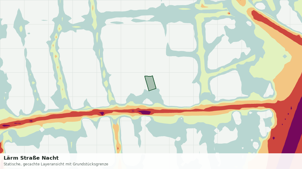 Statische Kartenansicht: Lärm Straße Nacht