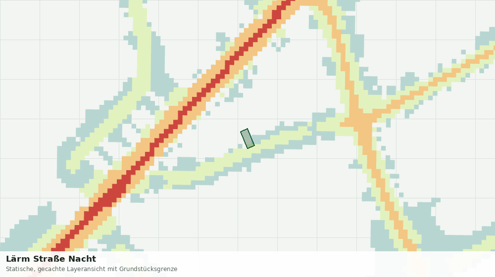 Statische Kartenansicht: Lärm Straße Nacht