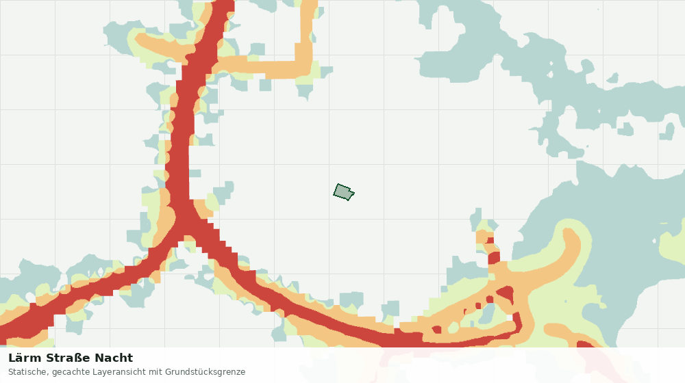 Statische Kartenansicht: Lärm Straße Nacht