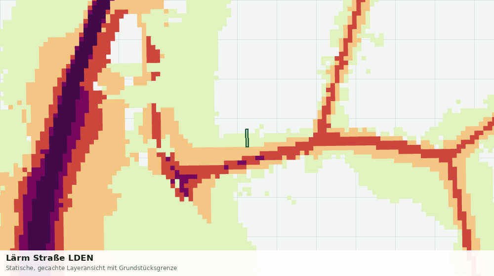 Statische Kartenansicht: Lärm Straße LDEN