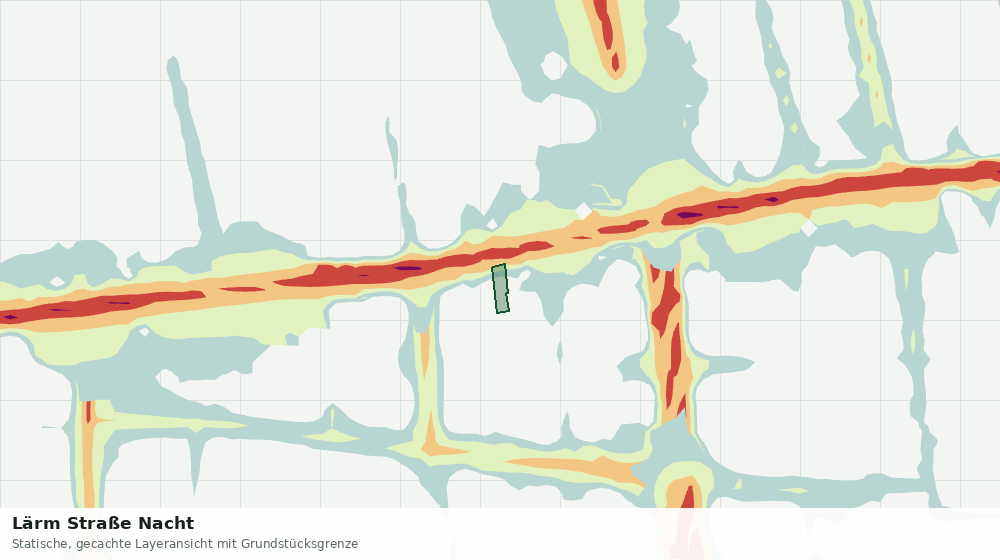 Statische Kartenansicht: Lärm Straße Nacht