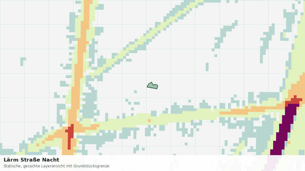 Statische Kartenansicht: Lärm Straße Nacht
