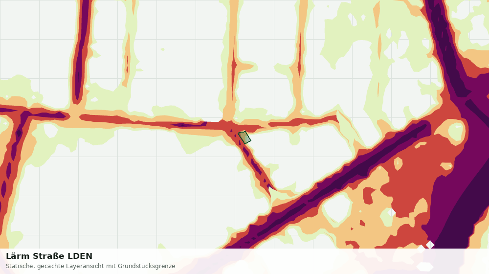 Statische Kartenansicht: Lärm Straße LDEN