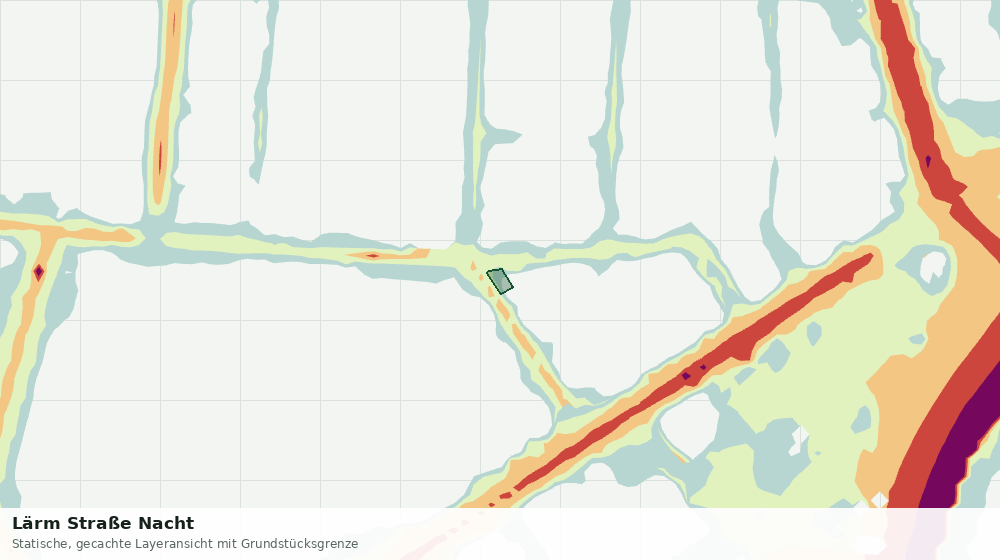 Statische Kartenansicht: Lärm Straße Nacht