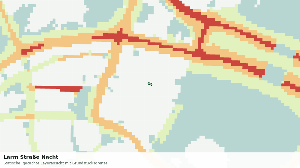 Statische Kartenansicht: Lärm Straße Nacht