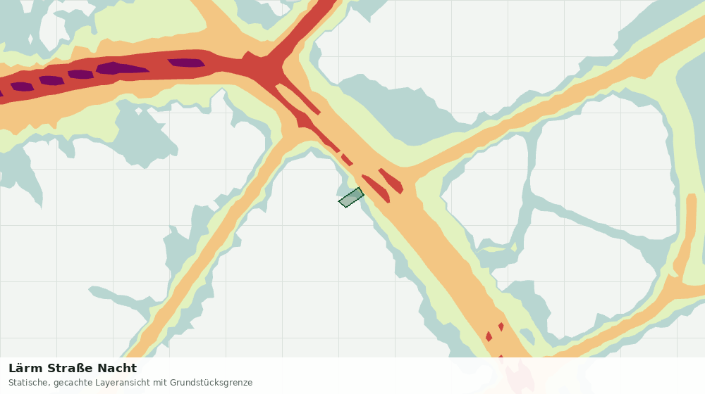 Statische Kartenansicht: Lärm Straße Nacht