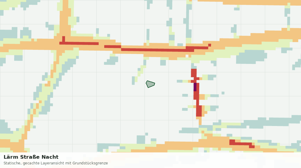 Statische Kartenansicht: Lärm Straße Nacht