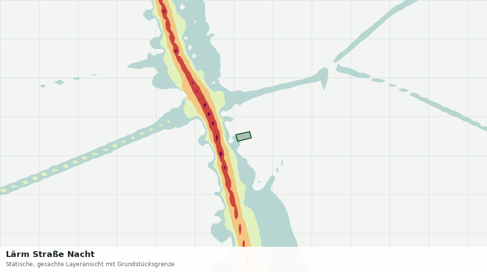Statische Kartenansicht: Lärm Straße Nacht