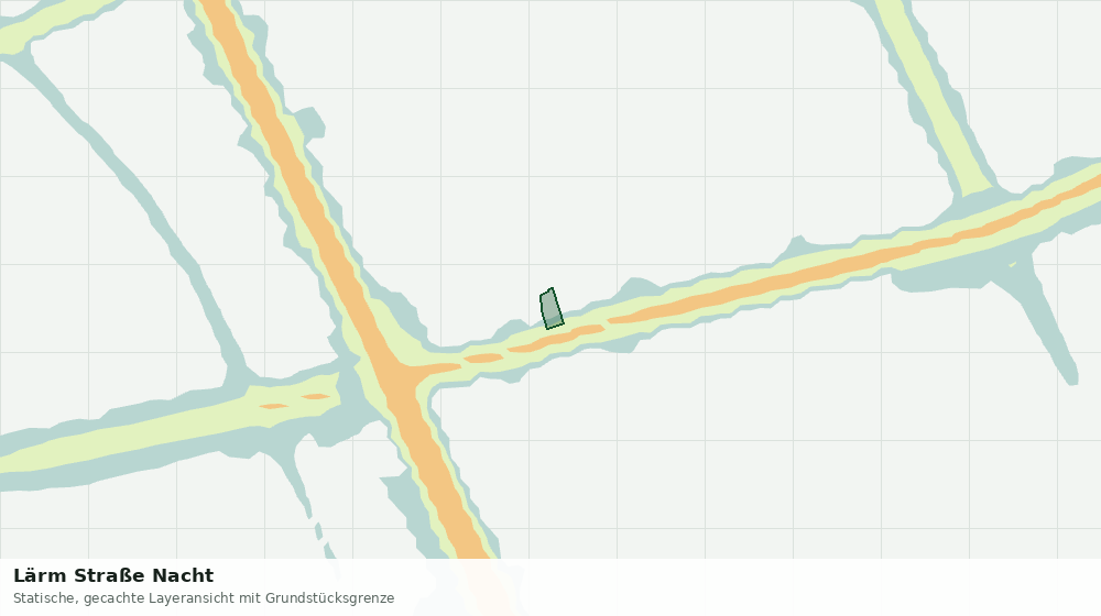 Statische Kartenansicht: Lärm Straße Nacht