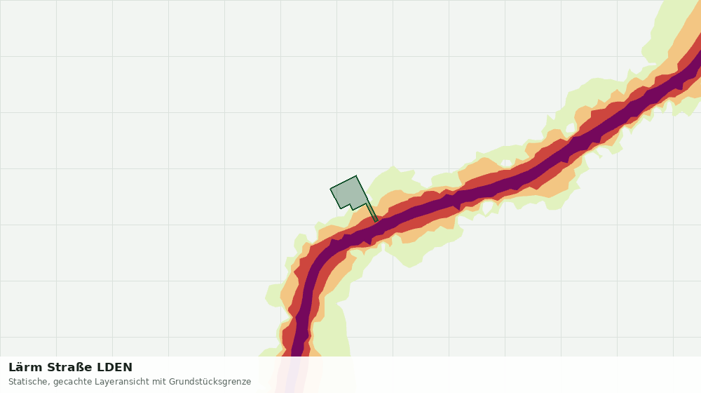 Statische Kartenansicht: Lärm Straße LDEN