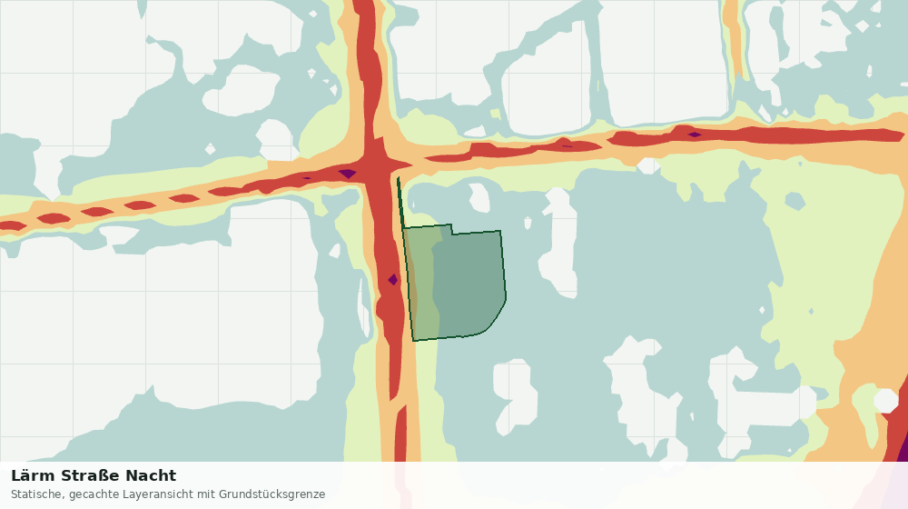 Statische Kartenansicht: Lärm Straße Nacht