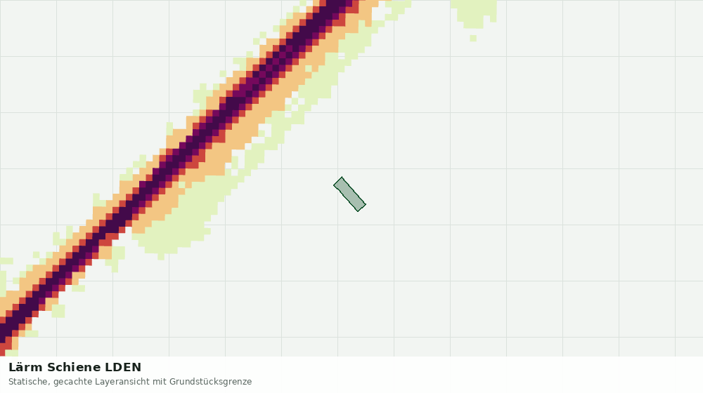 Statische Kartenansicht: Lärm Schiene LDEN