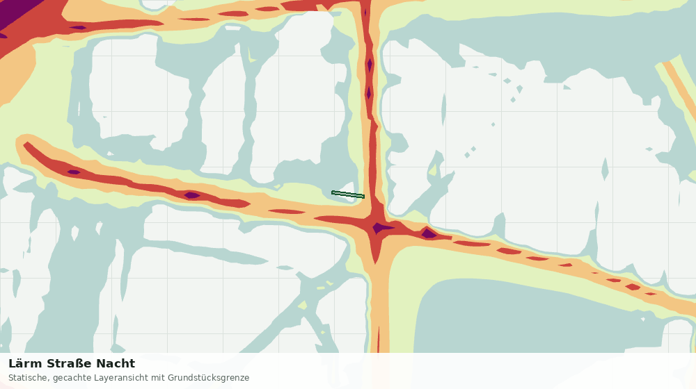 Statische Kartenansicht: Lärm Straße Nacht