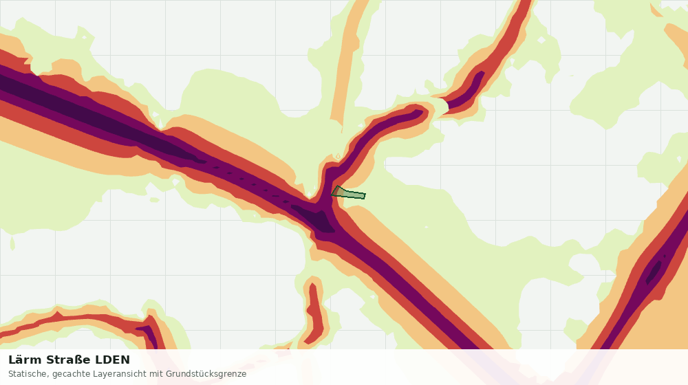 Statische Kartenansicht: Lärm Straße LDEN