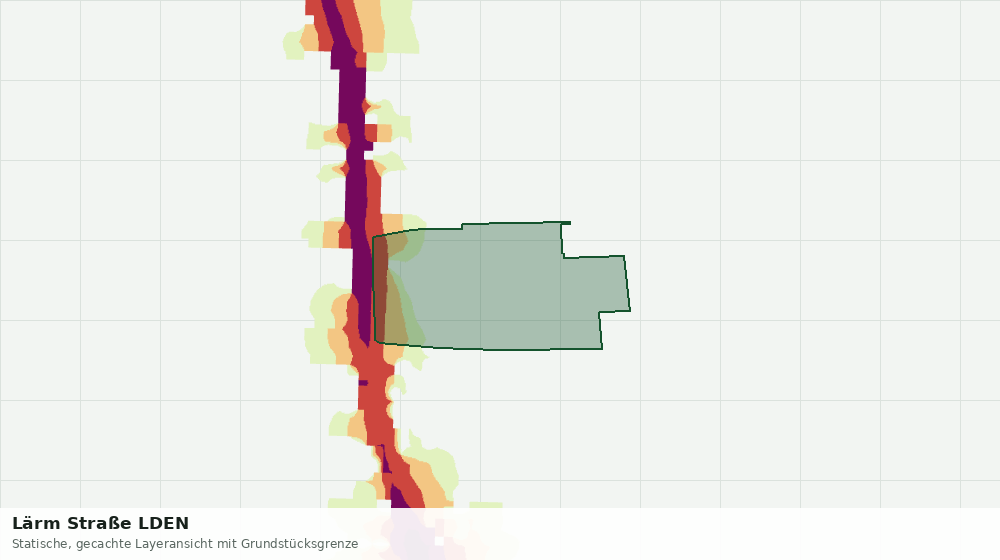 Statische Kartenansicht: Lärm Straße LDEN