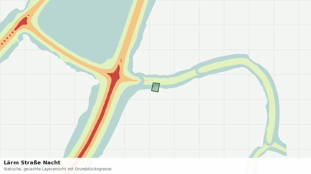Statische Kartenansicht: Lärm Straße Nacht