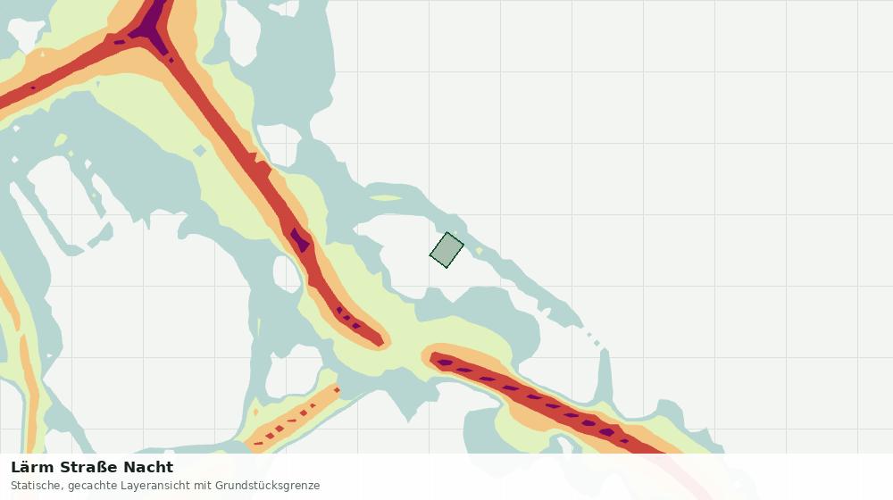 Statische Kartenansicht: Lärm Straße Nacht
