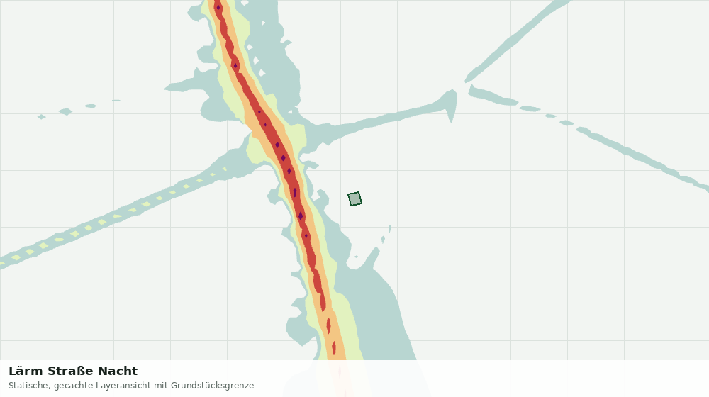 Statische Kartenansicht: Lärm Straße Nacht