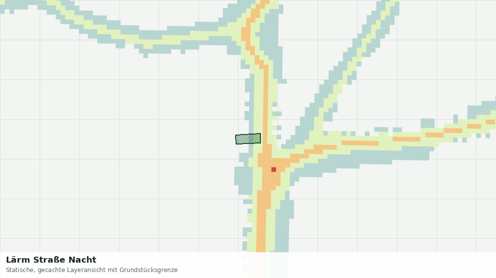Statische Kartenansicht: Lärm Straße Nacht