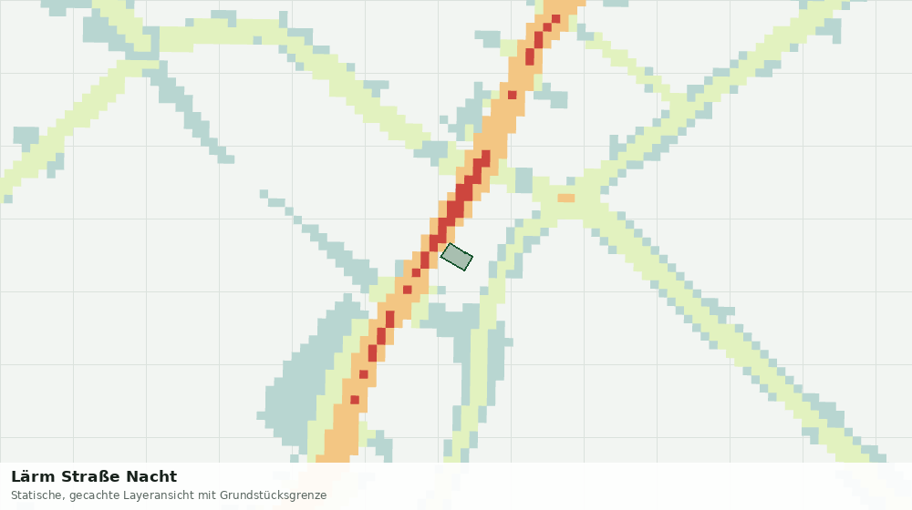 Statische Kartenansicht: Lärm Straße Nacht