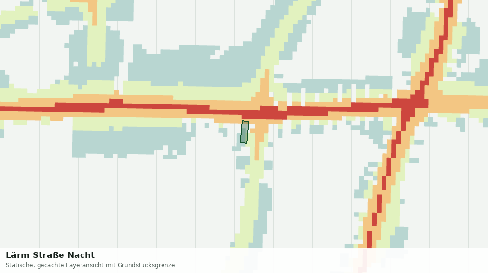 Statische Kartenansicht: Lärm Straße Nacht