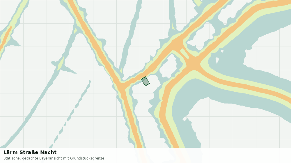 Statische Kartenansicht: Lärm Straße Nacht