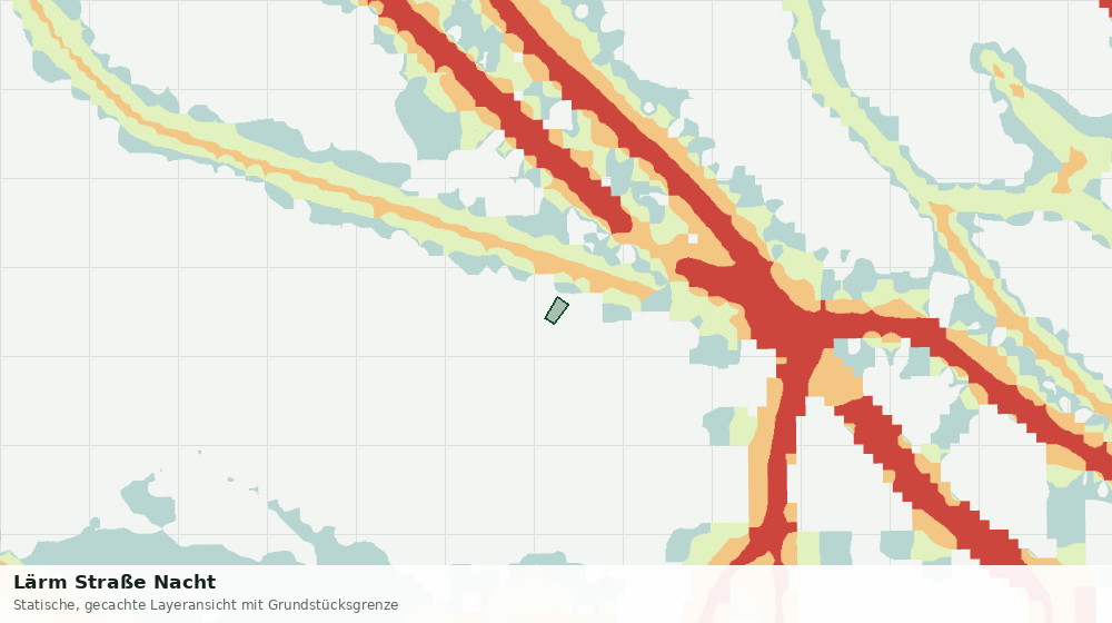Statische Kartenansicht: Lärm Straße Nacht