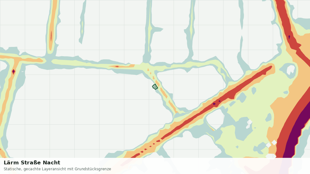 Statische Kartenansicht: Lärm Straße Nacht