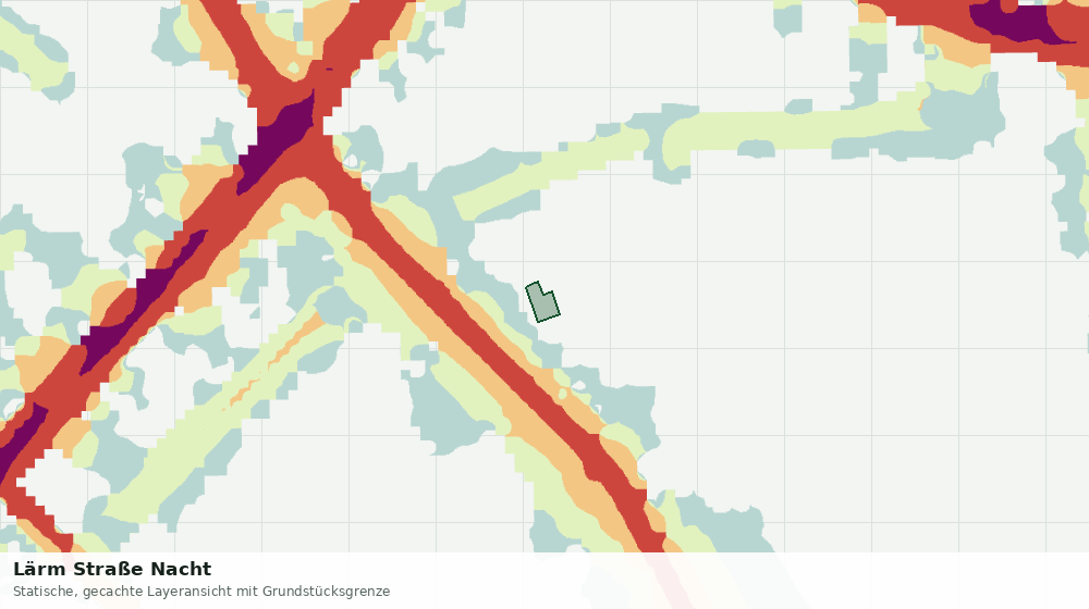 Statische Kartenansicht: Lärm Straße Nacht