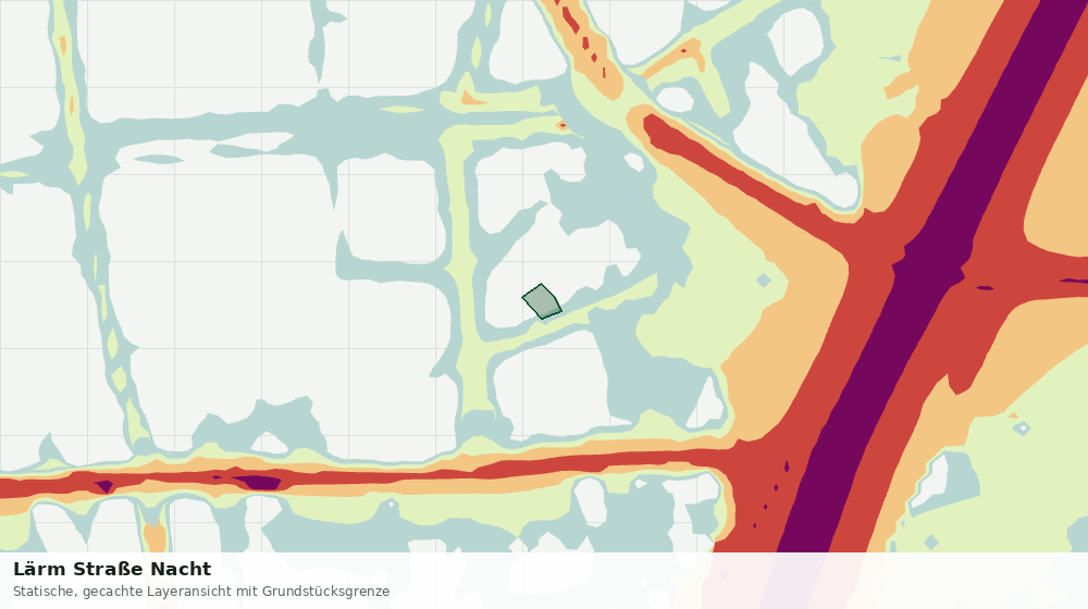 Statische Kartenansicht: Lärm Straße Nacht