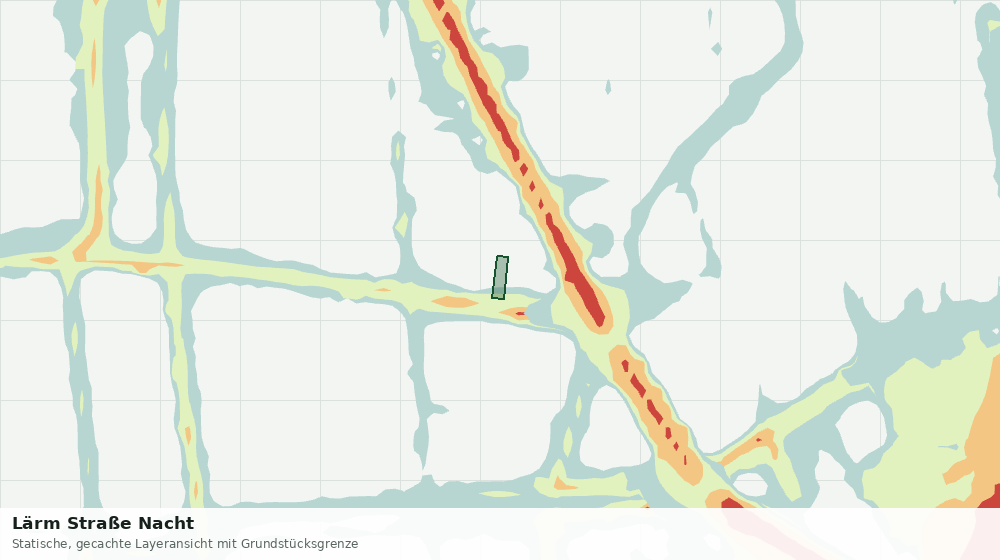 Statische Kartenansicht: Lärm Straße Nacht