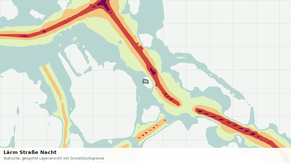 Statische Kartenansicht: Lärm Straße Nacht