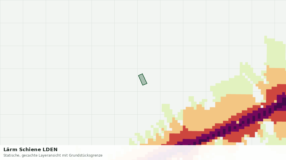 Statische Kartenansicht: Lärm Schiene LDEN