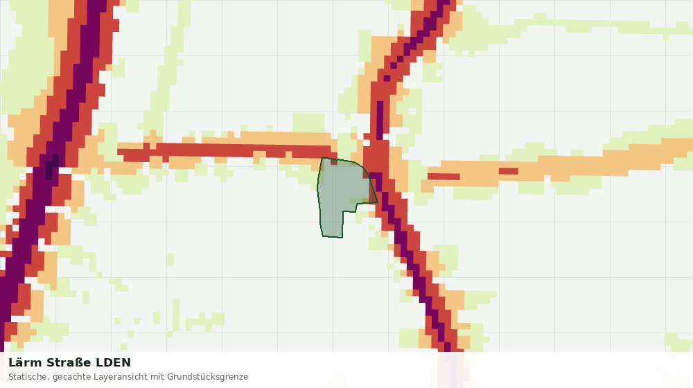 Statische Kartenansicht: Lärm Straße LDEN