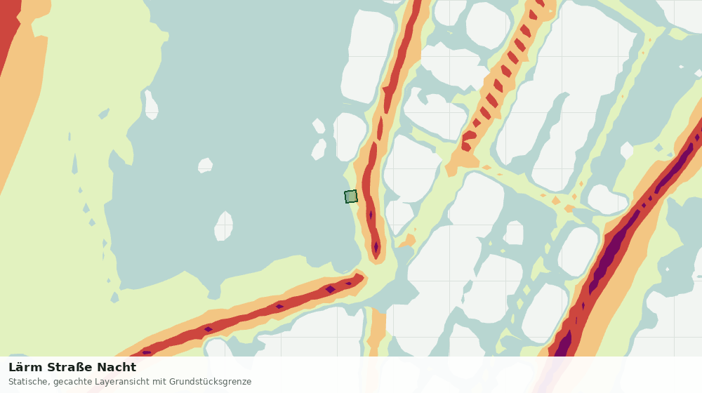 Statische Kartenansicht: Lärm Straße Nacht