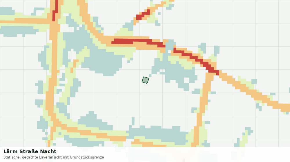Statische Kartenansicht: Lärm Straße Nacht